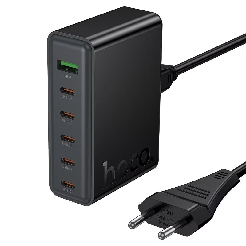 Hoco C152A 6-in-1 70W GaN Desktop Fast Charger (EU Plug)