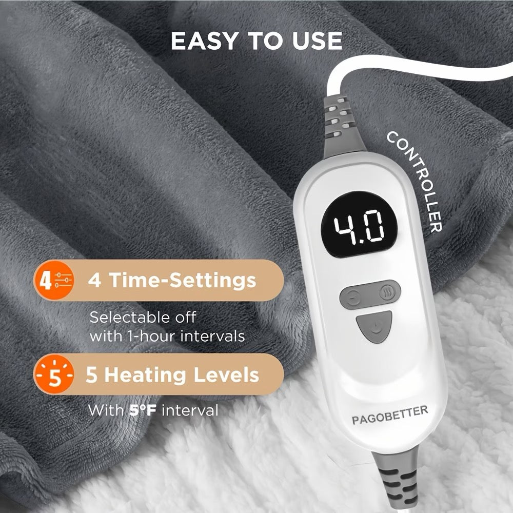 Premium Double-Sided Electric Heating Throw Blanket (160x130cm)