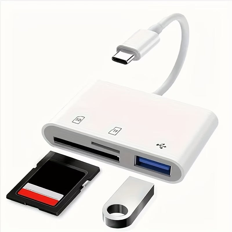 3-in-1 USB-C to SD Card Reader & Hub with Power Delivery