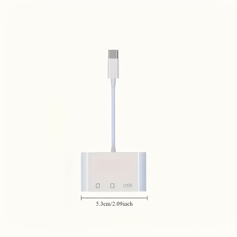 3-in-1 USB-C to SD Card Reader & Hub with Power Delivery