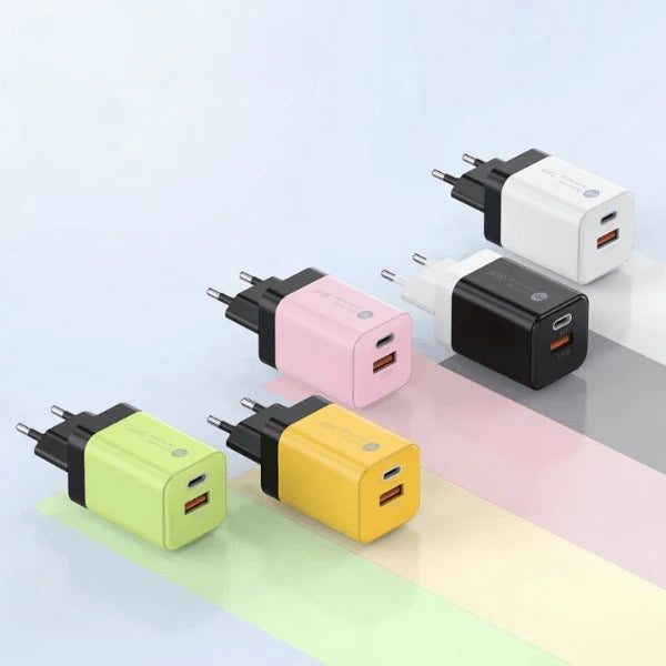 38W Dual-Port USB & Type-C Super Fast Charger Adapter