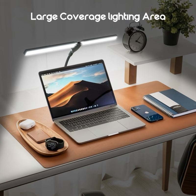 Gooseneck LED Desk Lamp with USB Clamp – Flexible Study & Office Reading Light for Home and Work