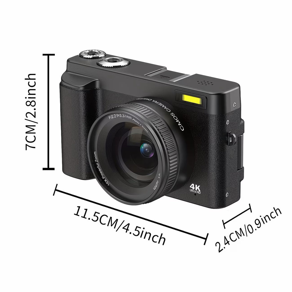 SONGDIAN 4K 48MP Vlogging Camera with 180° Flip Screen & 32GB Kit