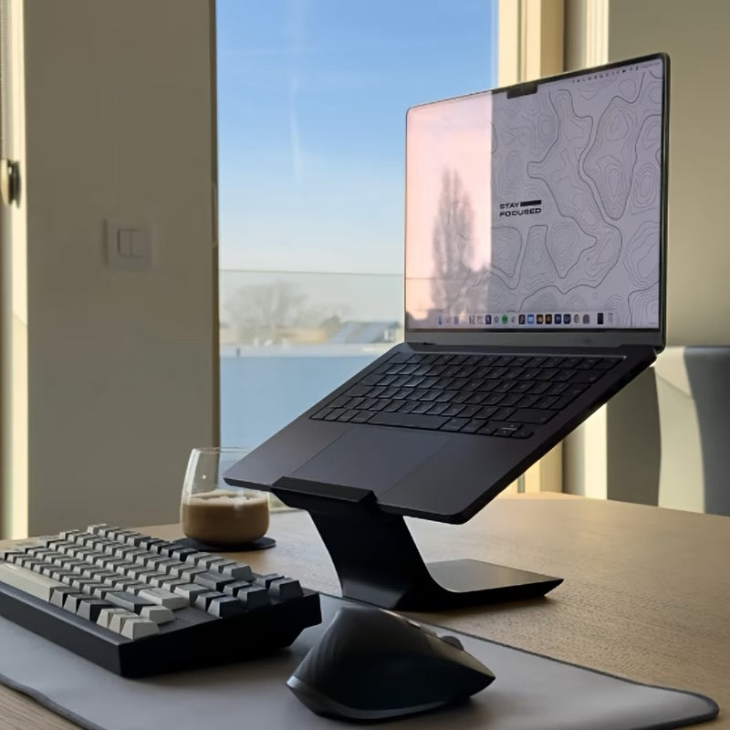 Ergonomic Height-Adjustable Laptop Stand with Removable Armrest