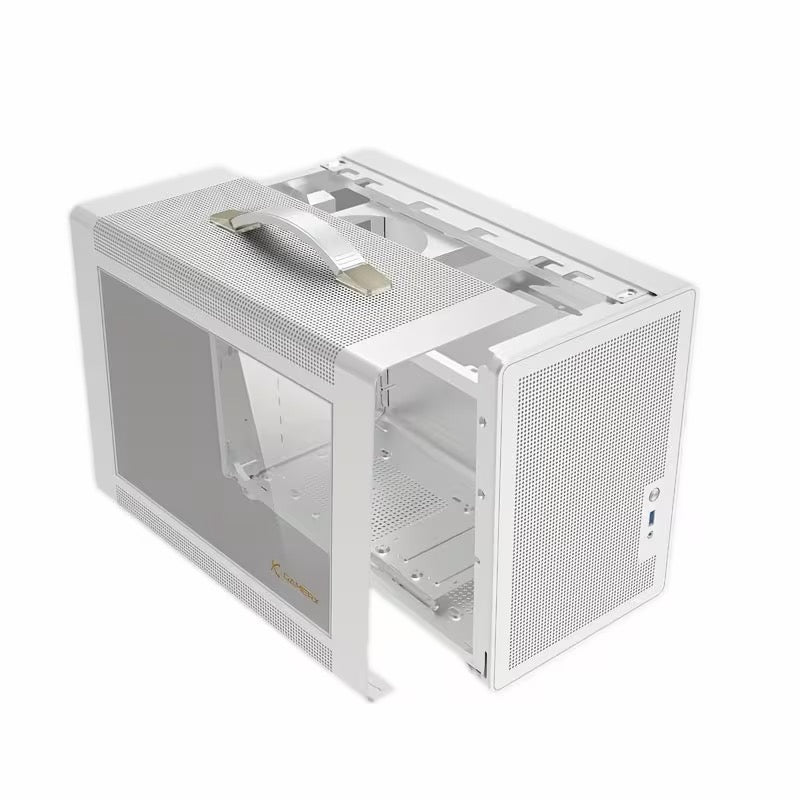 White Mini High-Performance MATX/ITX Portable Gaming PC Case