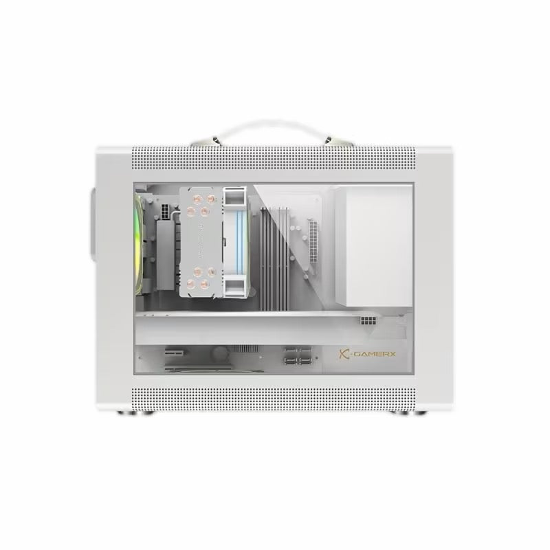 White Mini High-Performance MATX/ITX Portable Gaming PC Case